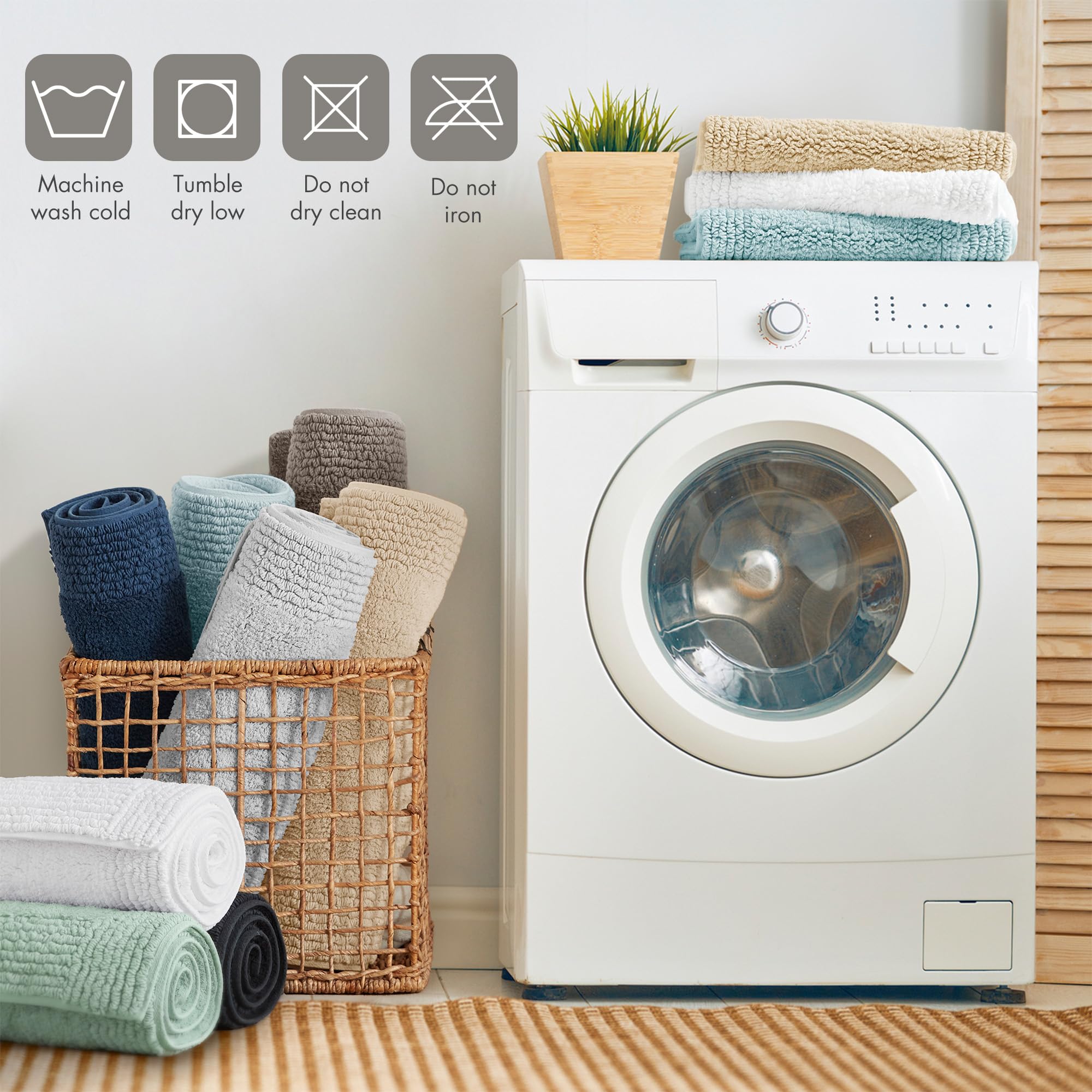 Madison Park Splendor care tag for machine washability