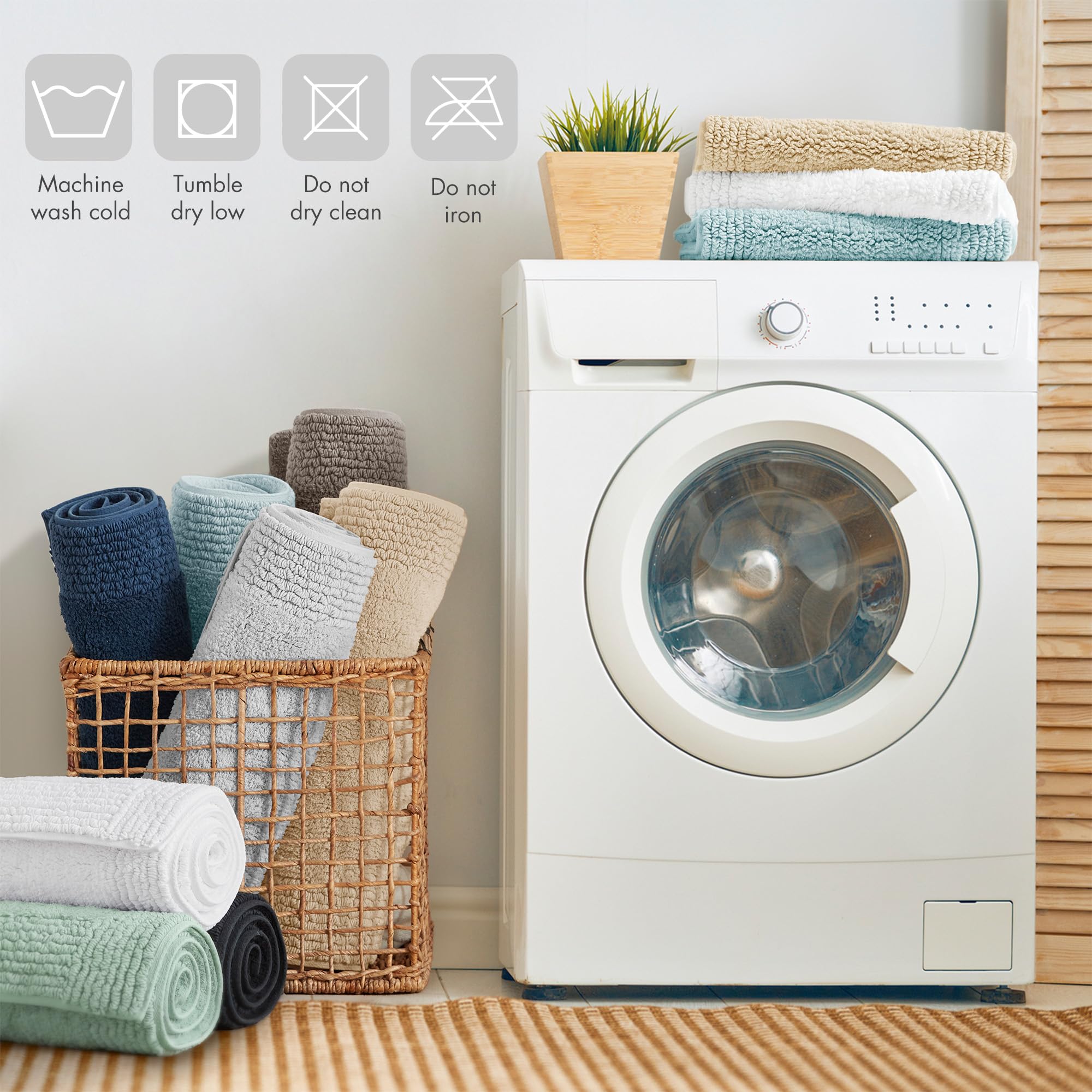 Madison Park Splendor machine-washable rug for easy cleaning.