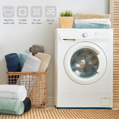 Madison Park Splendor machine-washable rug for easy cleaning.