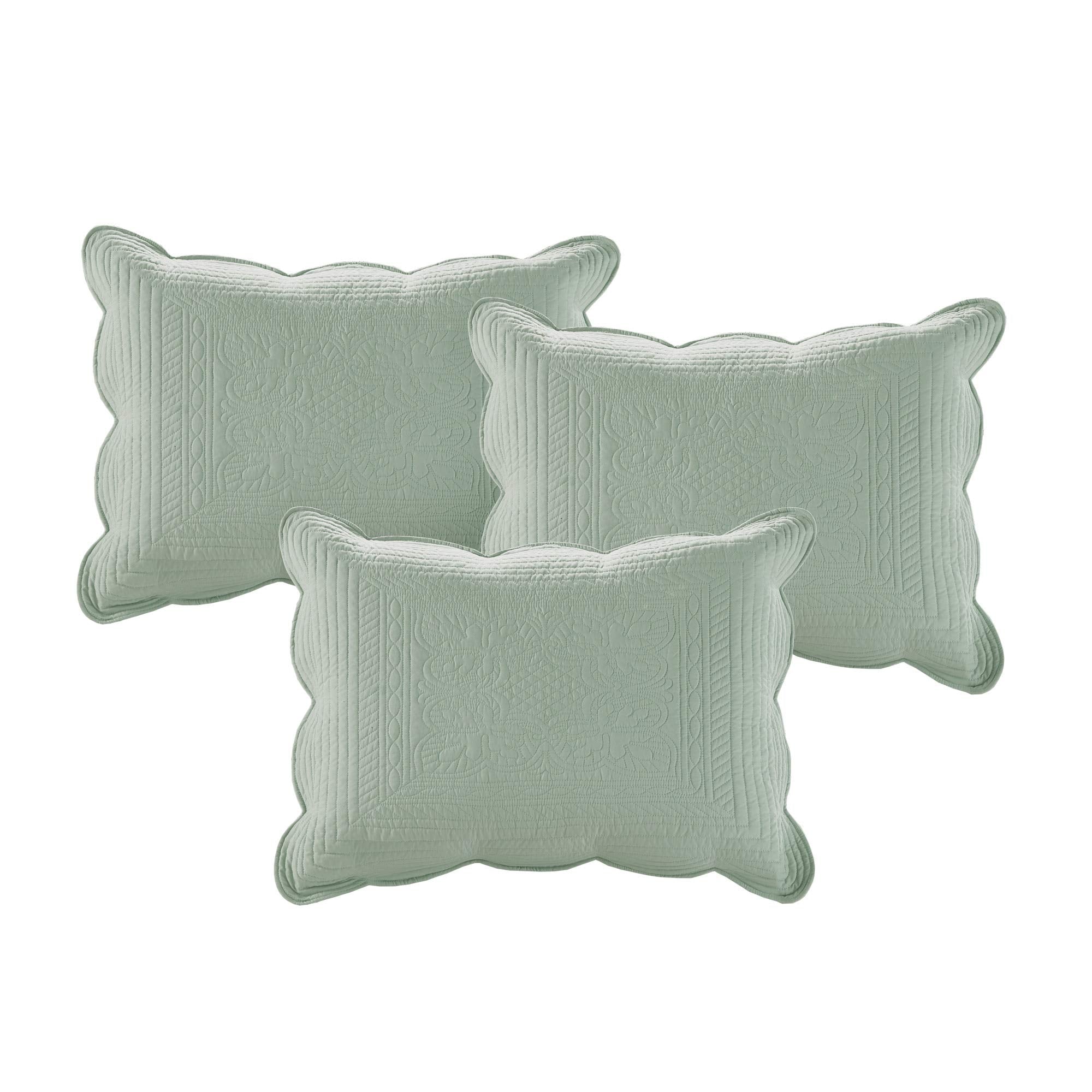 Madison Park Tuscany decorative pillow embroidery detail adds a touch of elegance.