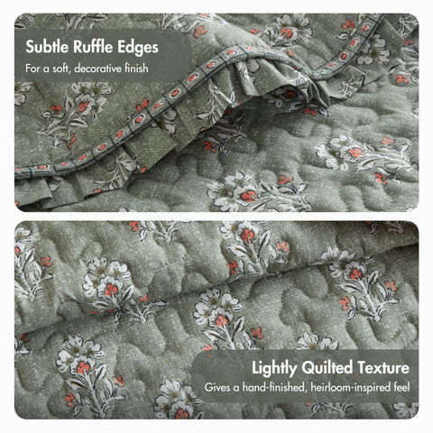 Madison Park vermicelli quilting adds texture and structure