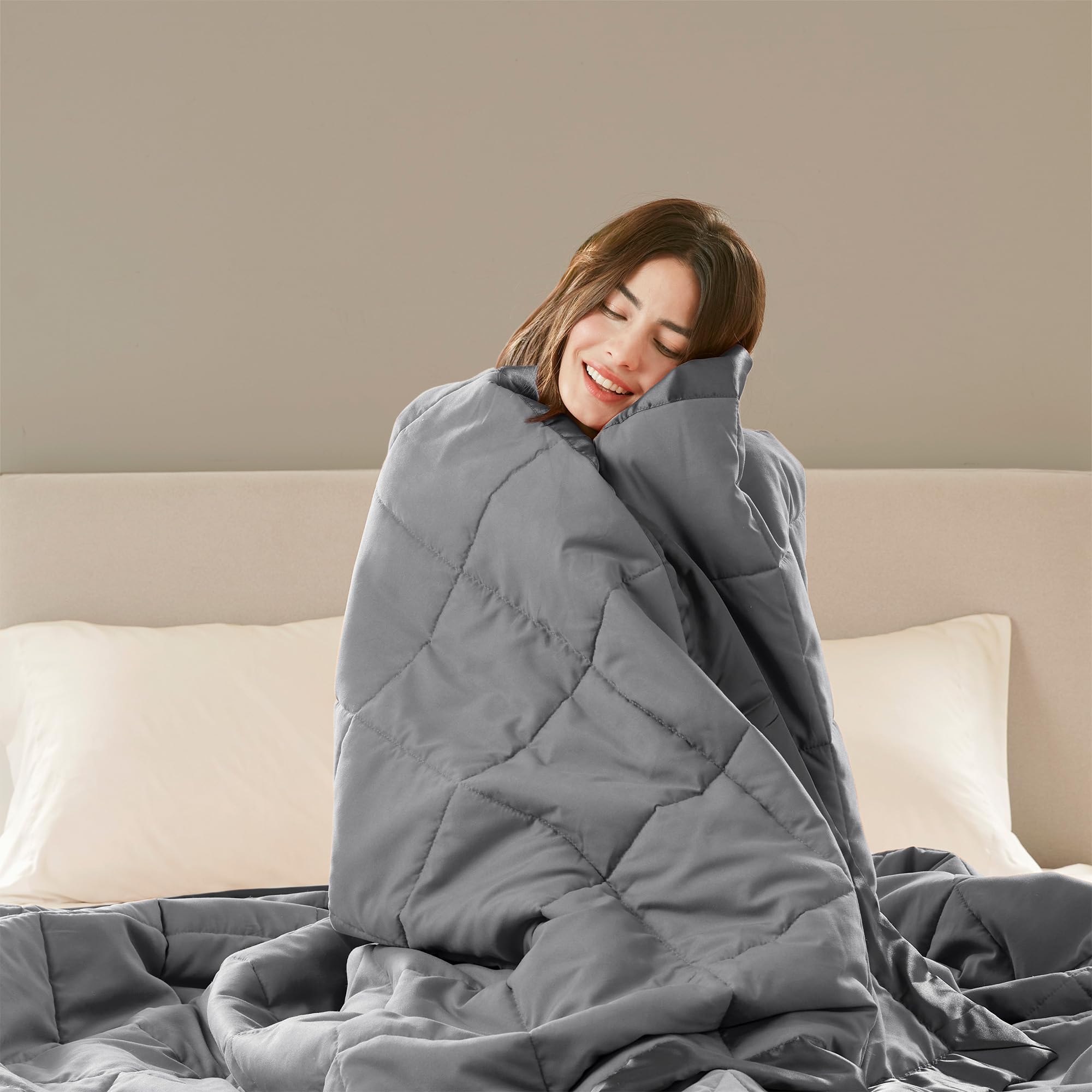 Madison Park Windom box quilting adds visual depth and softness