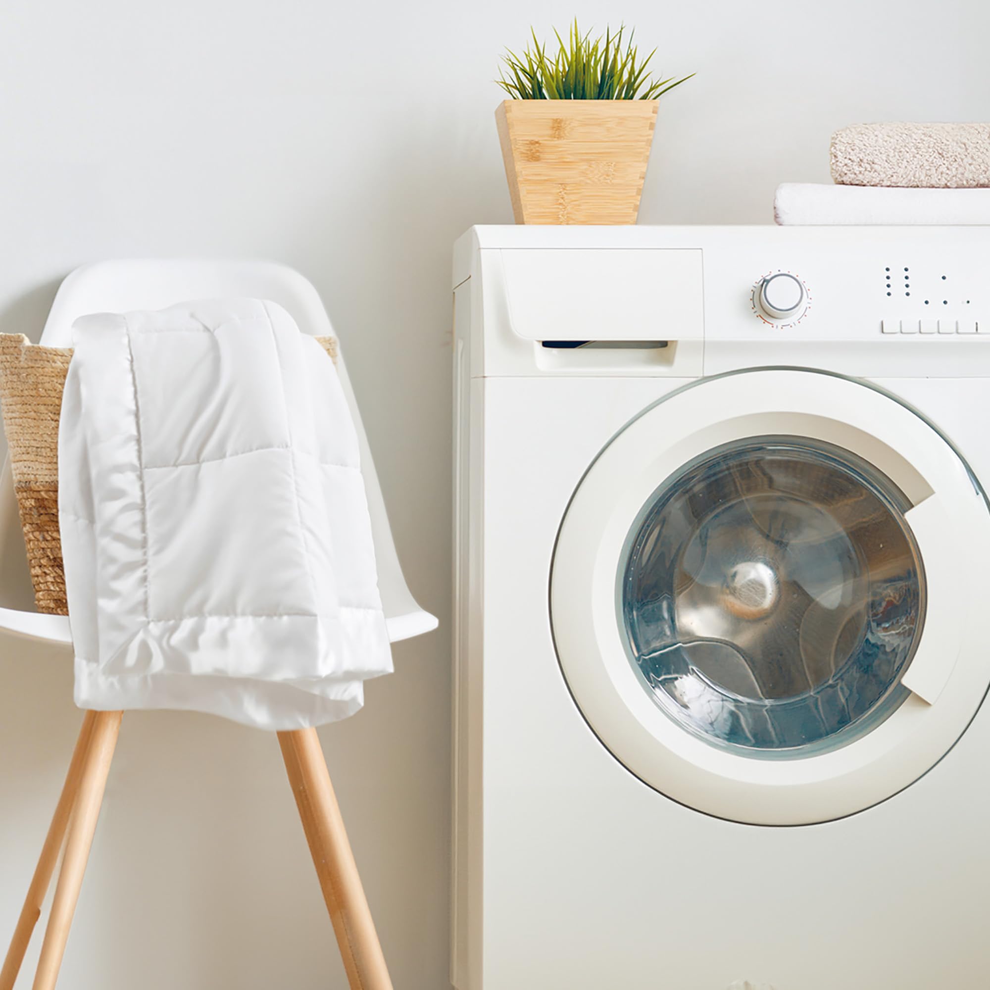 Machine washable for easy care and lasting softness.