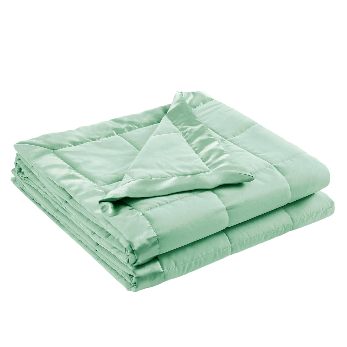 Madison Park Windom seafoam blanket, side view, soft and inviting.