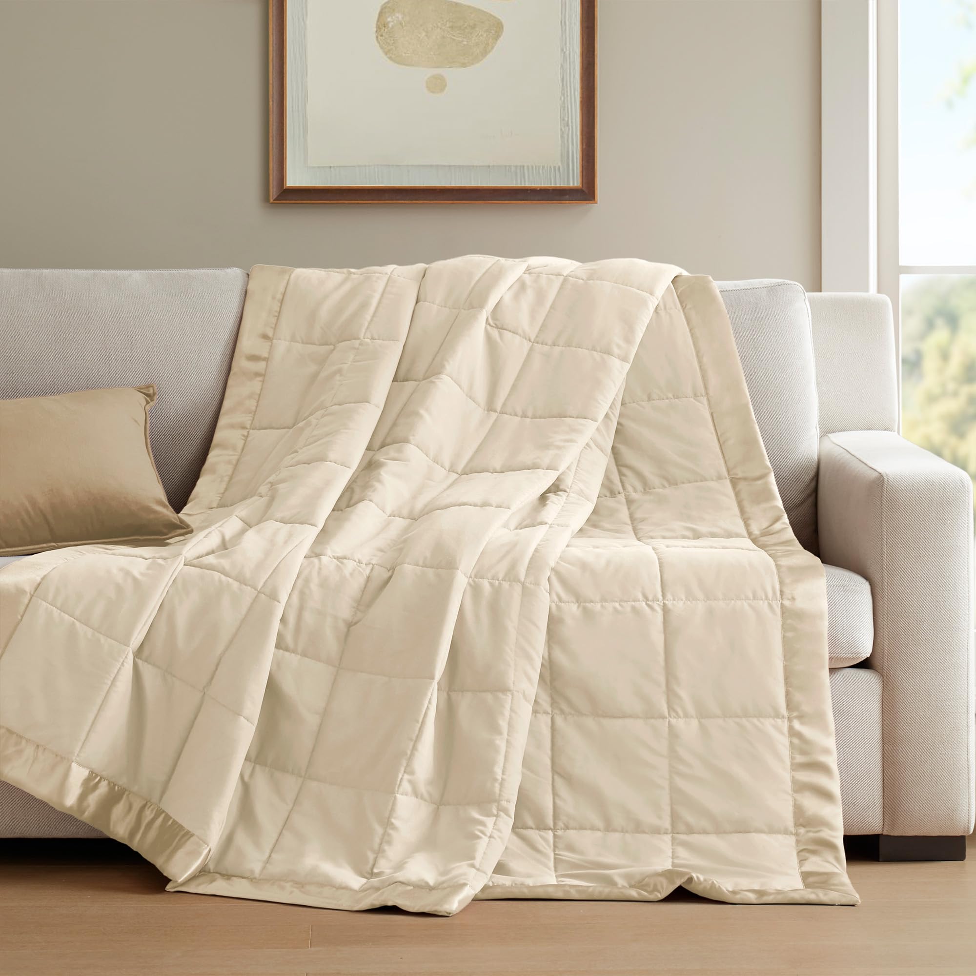 Madison Park Windom stain-release finish supports easy care after spills.