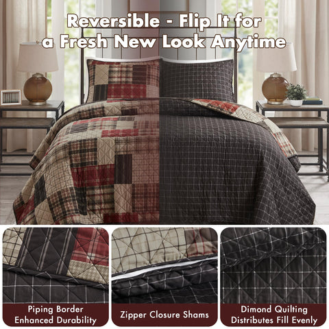 Madison Park shams with zipper closures for clean edges.