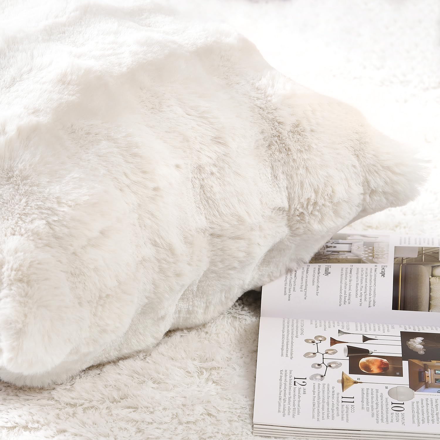MADIZZ fabric texture closeup highlights dense plush and durable polyester blend.