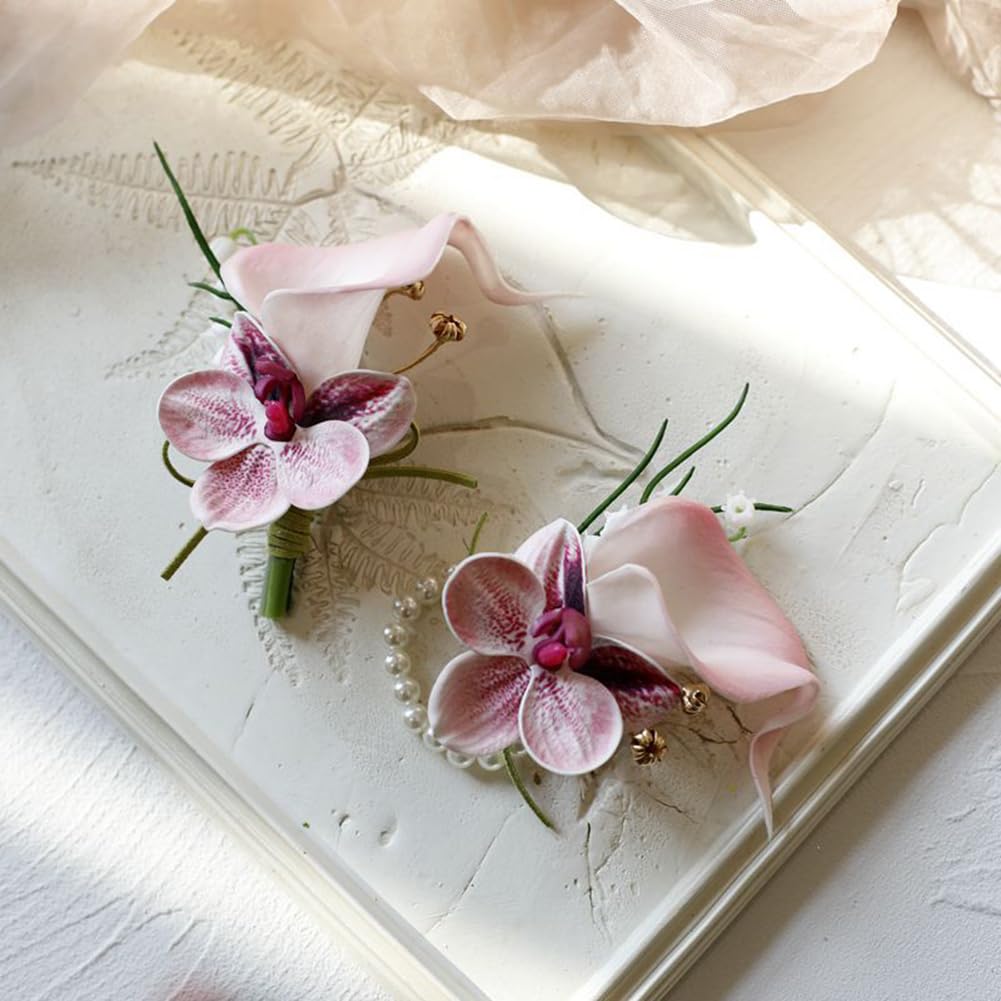 MAFELOE boutonniere with pin or clip back for secure wear.