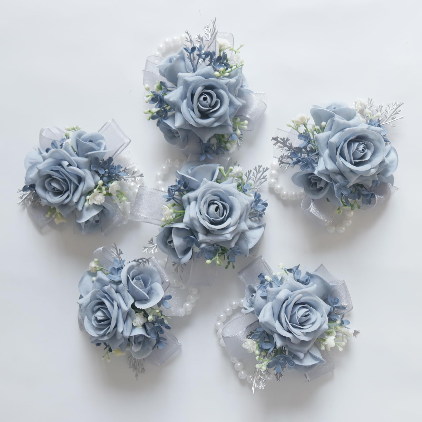 MAFELOE dusty blue color palette closeup for chic wedding styling