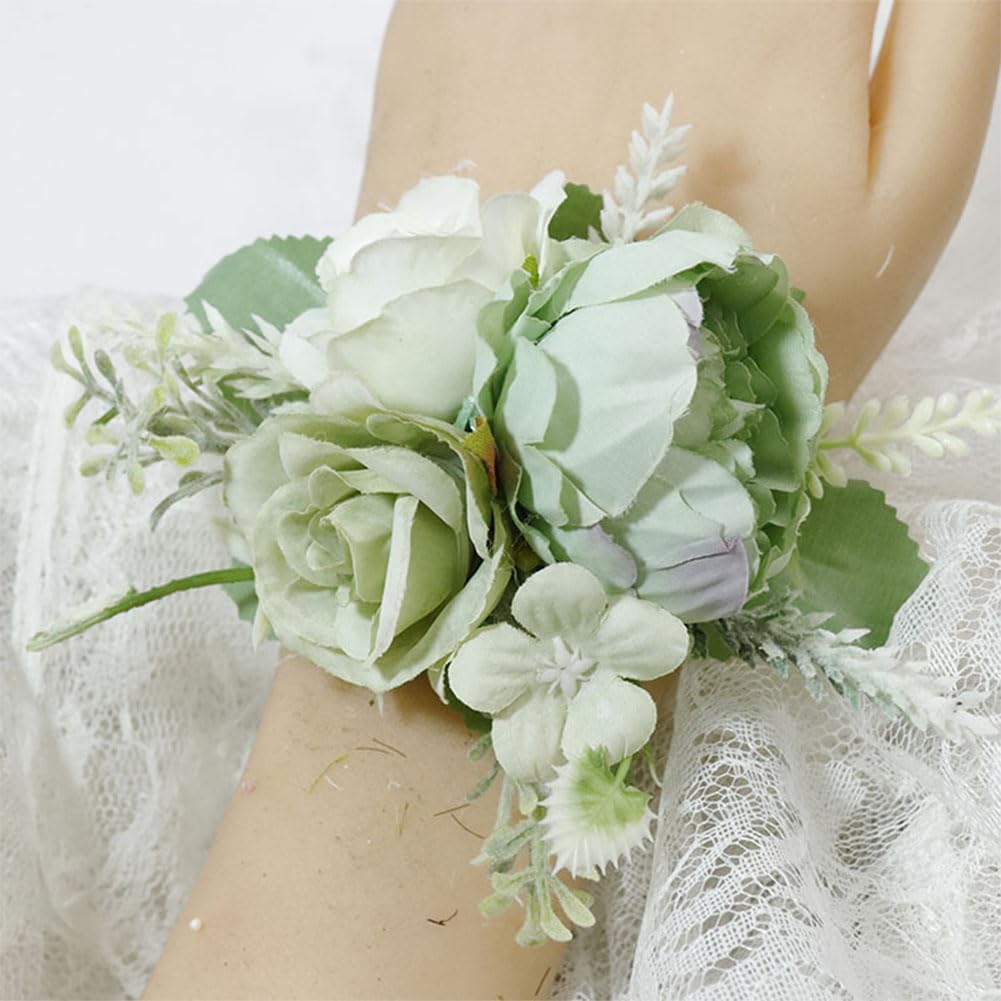 Close-up of MAFELOE wrist corsage elastic band adjustable fit