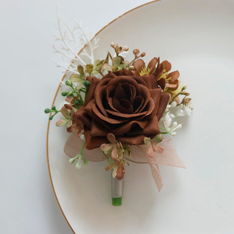 MAFELOE boutonniere on a suit jacket with secure back attachment