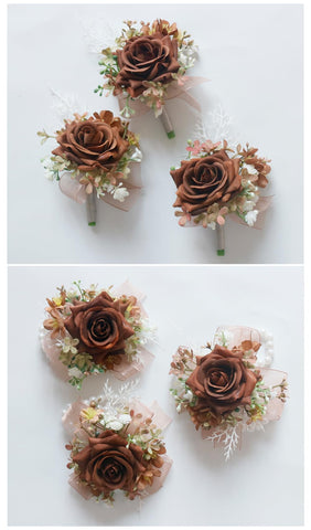 MAFELOE ribbon accents add a luxurious touch to corsage and boutonniere