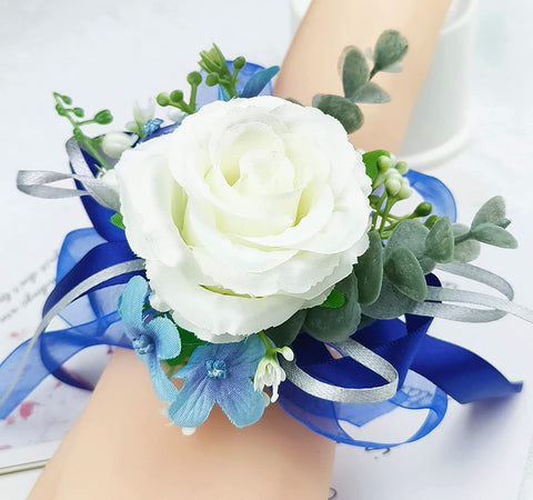 MAFELOE matching wedding set in blue and white roses