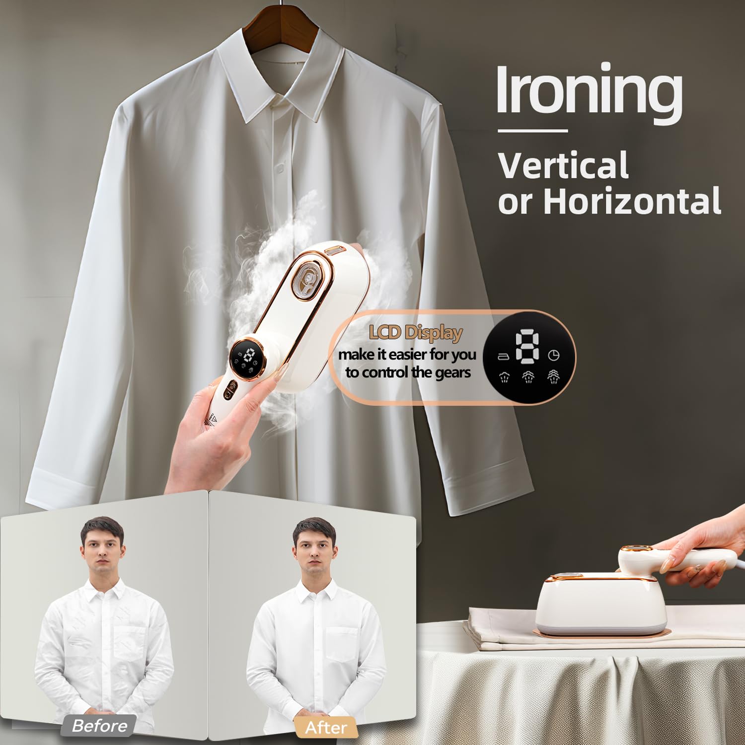 MaFilise 3-mode steaming settings adapt to delicate and sturdy fabrics