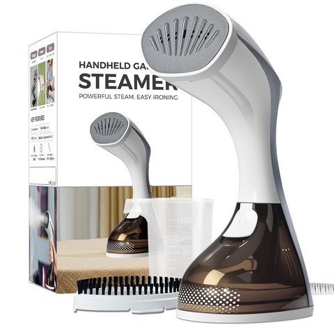 Mafilise Steamer with quick heat up in 20 seconds for fast wardrobe refresh.