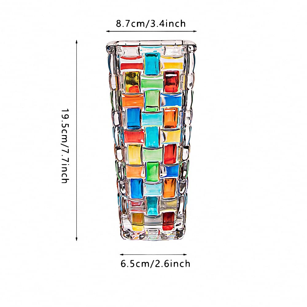Magcolor vase side view highlighting woven texture and depth on glass