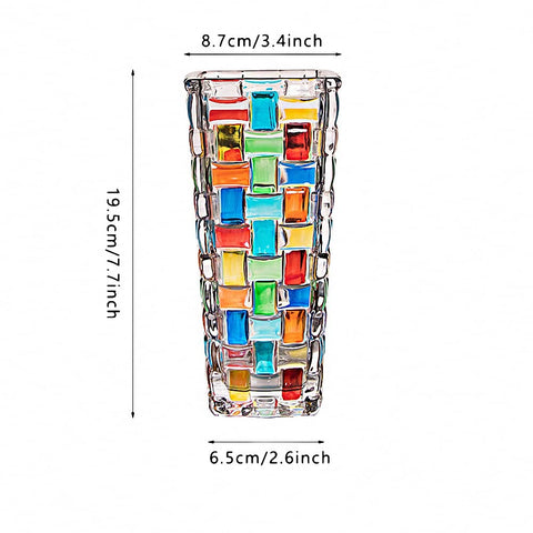 Magcolor vase side view highlighting woven texture and depth on glass