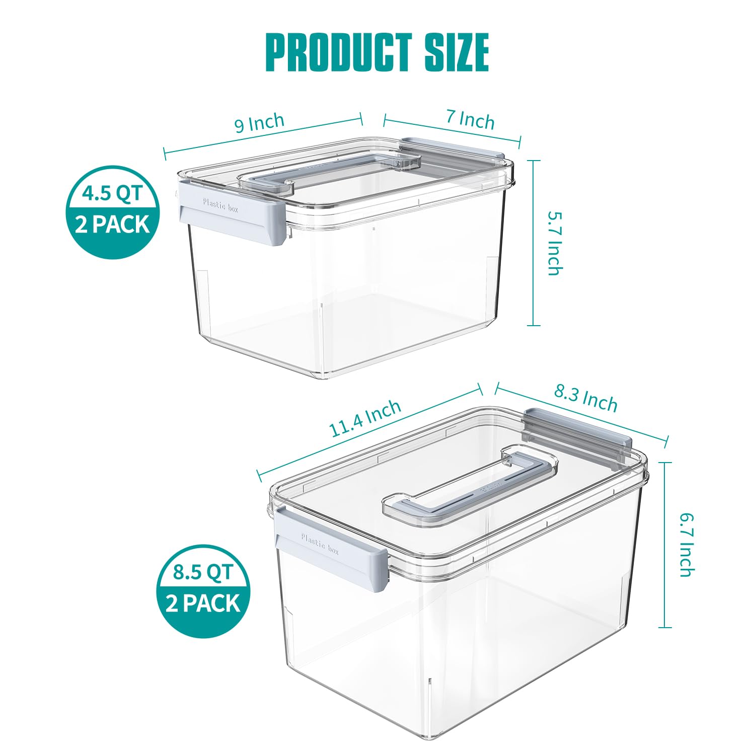 MAGDESIGNER transparent latch lid helps quick content identification.