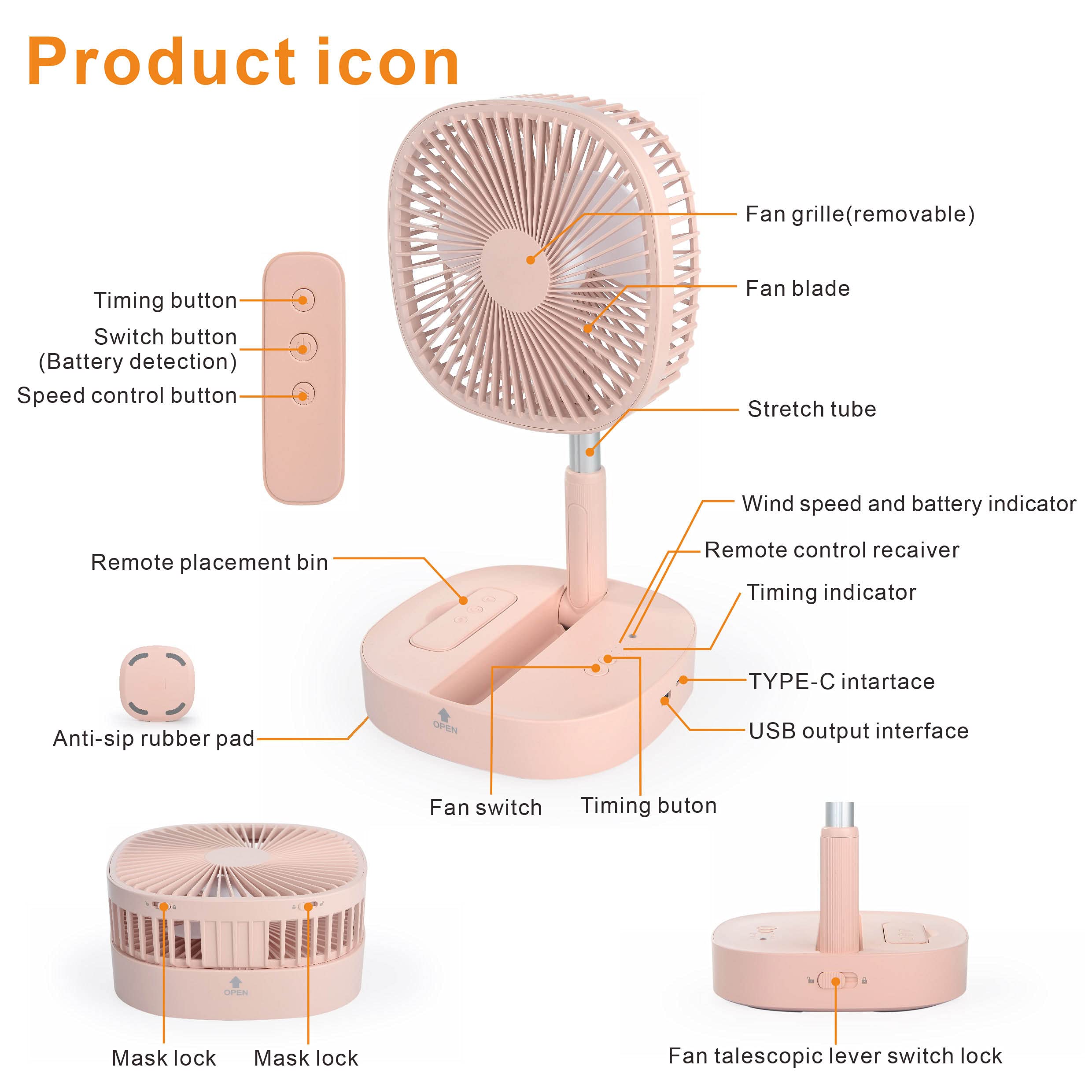 Magesh tilt and height adjust for personalized airflow.