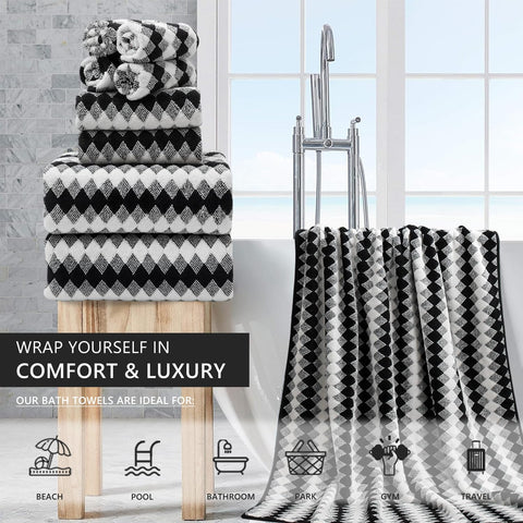 MAGGEA oversized bath towels 35x70 inches for full-body drying