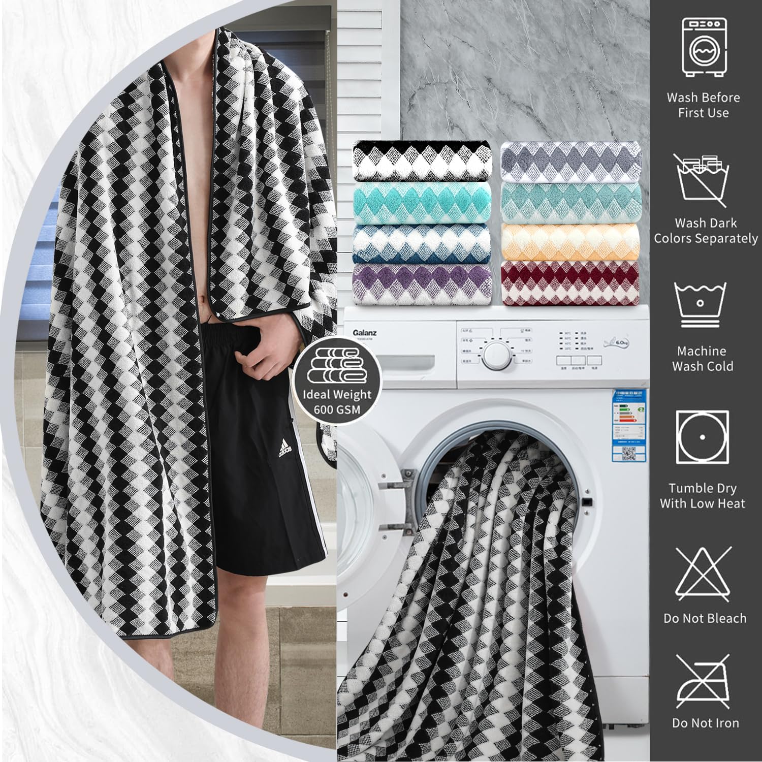 MAGGEA washcloths 13x13 ideal for daily cleansing