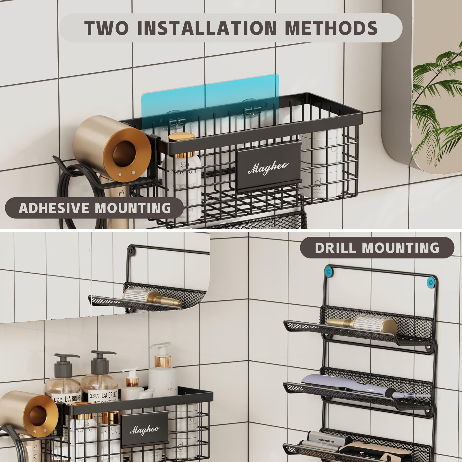 Magheo front card-slot basket adds customizable decor while keeping essentials within reach.
