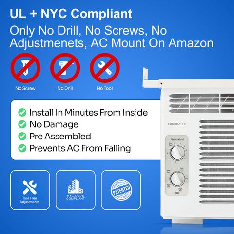 MAGIC A/C MOUNT no-drilling installation from indoors