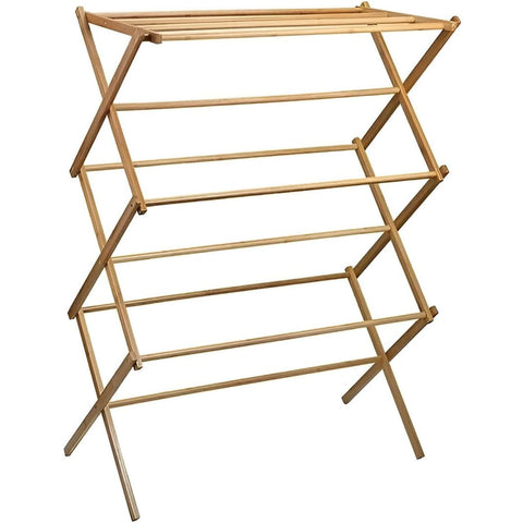 MAGIC BAMBOO compact storage-ready rack fits small apartments.