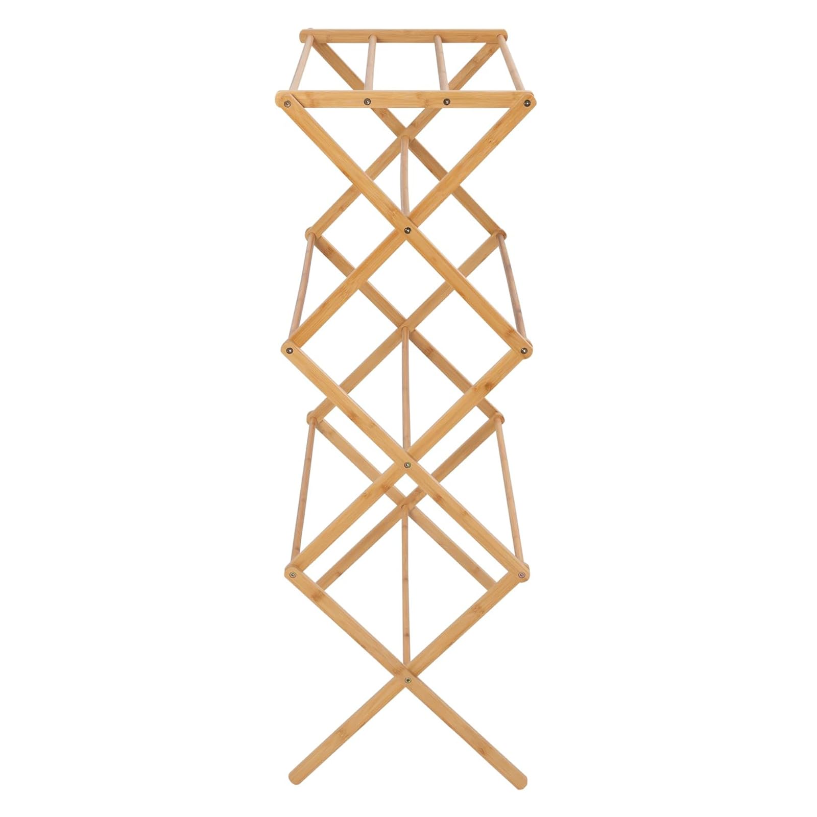 MAGIC BAMBOO indoor-outdoor drying rack ready for year-round use.