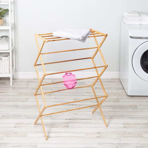 MAGIC BAMBOO multi-tier drying space ideal for bulky blankets.