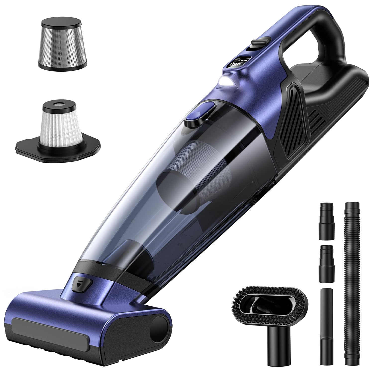 Magic John Pet Vac LED light illuminates dark car interiors for easy cleaning