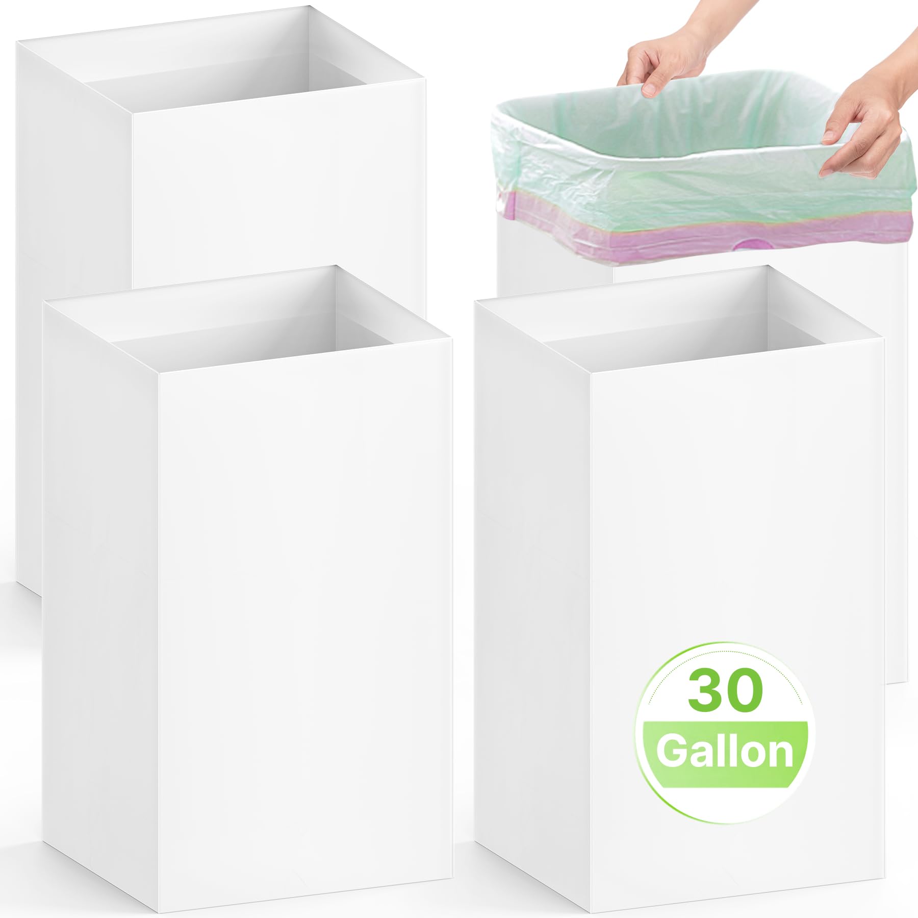 Magicheap 30-gallon trash can assembled for high capacity storage.