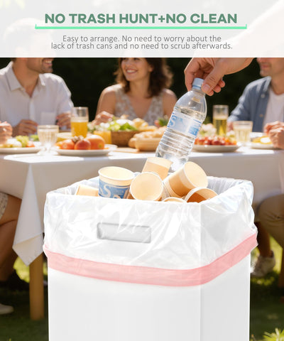 Magicheap foldable trash can with handle for quick setup at parties or picnics.