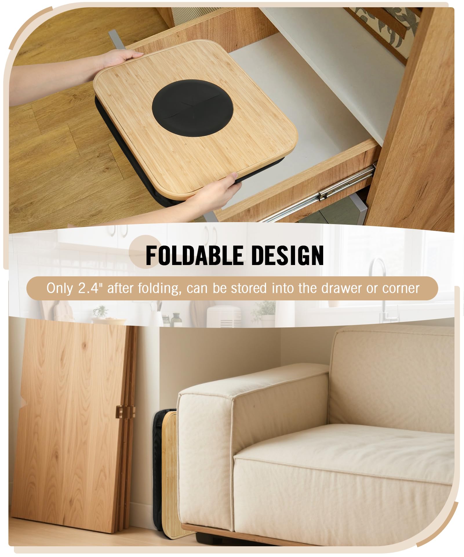 Magicheap bin folded flat for compact storage when not in use