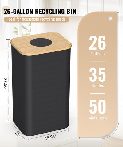Magicheap bin with reusable Oxford inner bags for leak-proof recycling