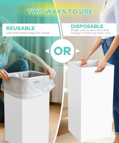 Magicheap thick recycled cardboard trash bin demonstrates durable construction.