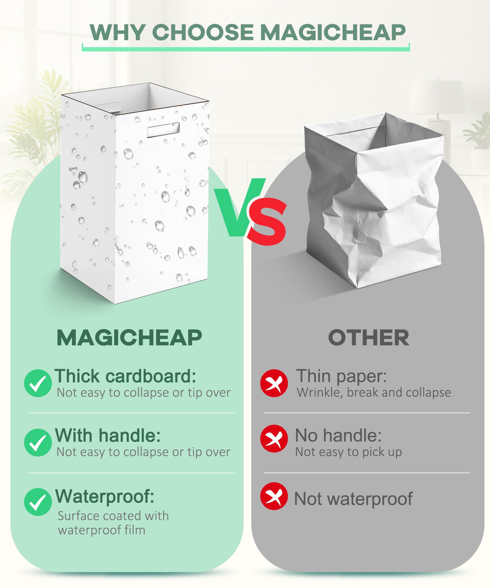 Magicheap waterproof-coated surface keeps contents protected during outdoor events.