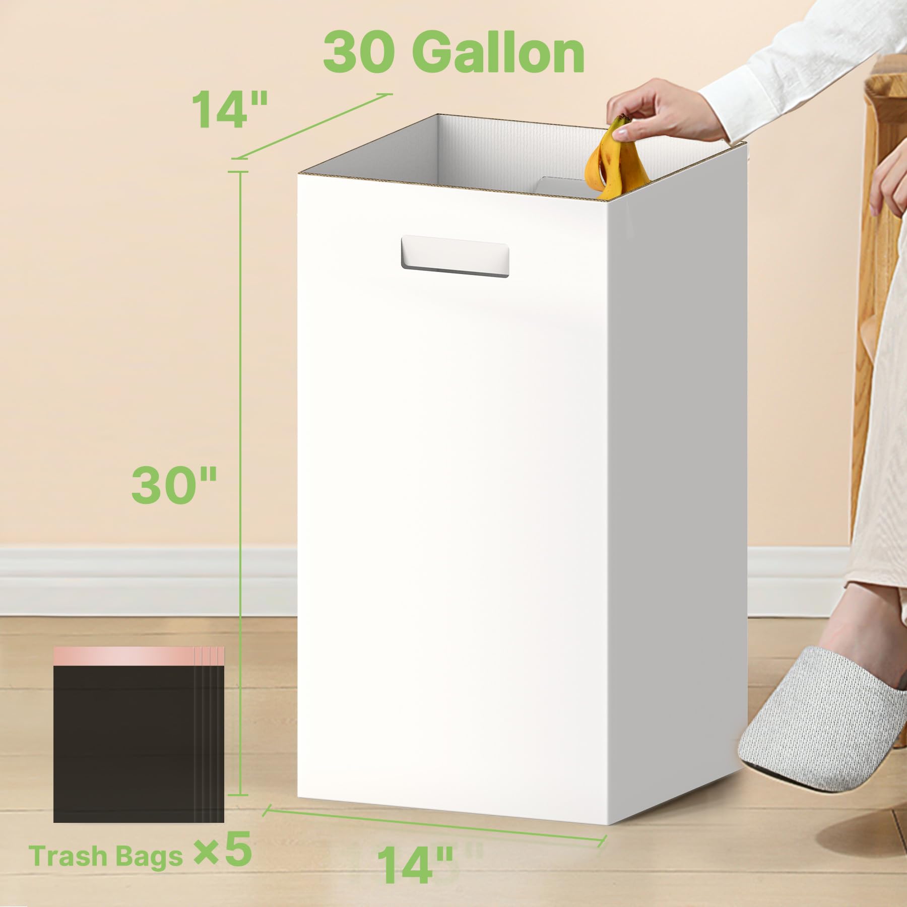 Magicheep trash can showing waterproof coating for durability outdoors