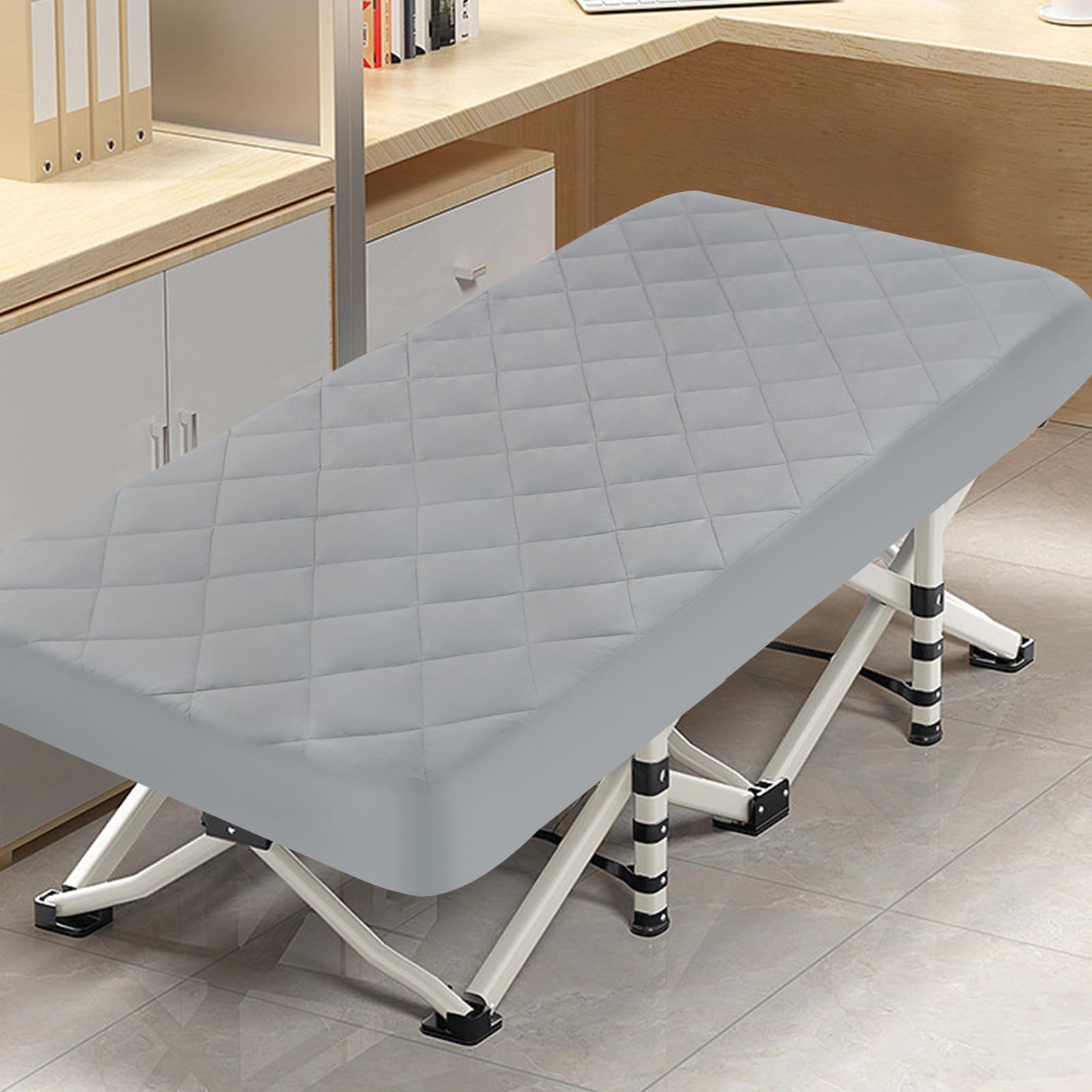 Magik & Kover cot mattress pad grey cover adds soft, versatile layer.