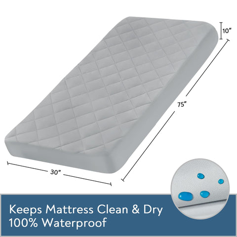 Magik & Kover cot mattress pad machine washable for easy cleaning.