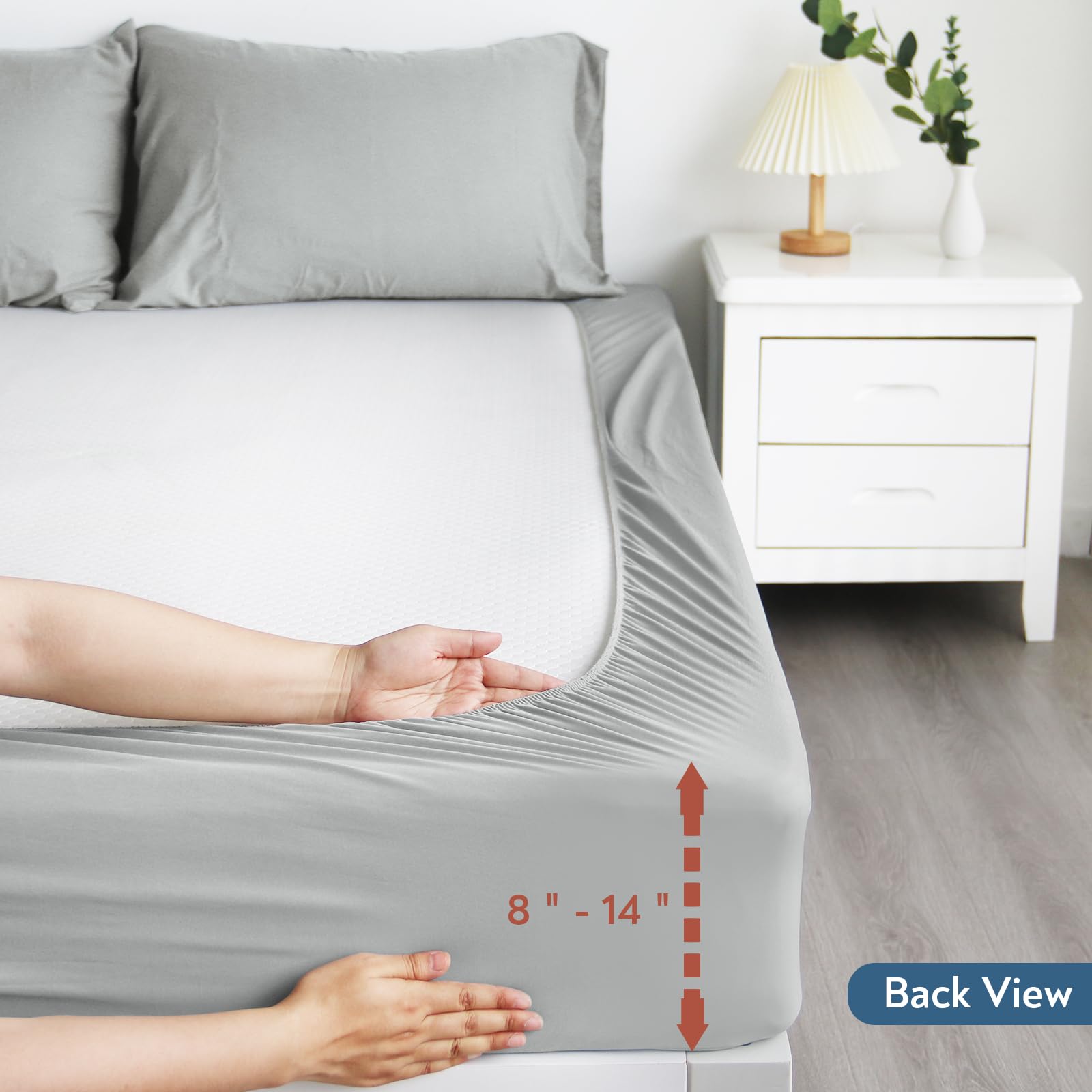 Magik & Kover elastic wide band prevents shifting for a secure night’s sleep.