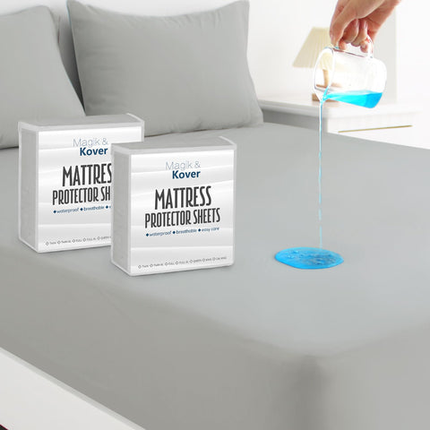 Magik & Kover twin mattress protector two-pack with secure fit.
