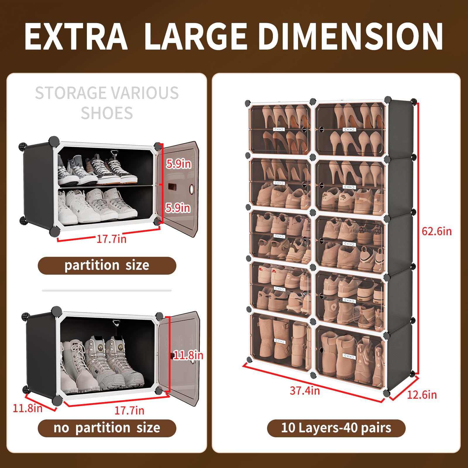 MAGINELS expandable storage cubes demonstrate scalable capacity for growing families.