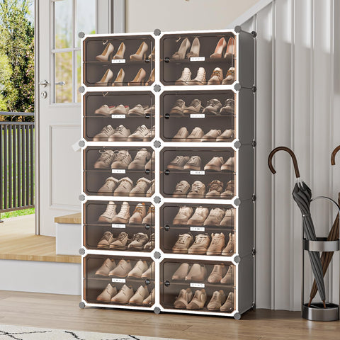 MAGINELS shoe rack in bedroom offers compact organization within reach.