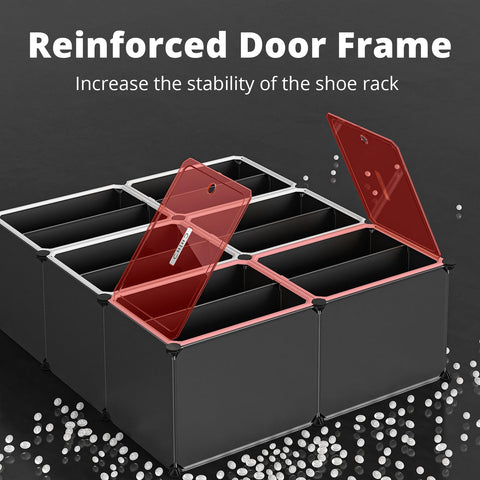 MAGINELS shoe rack demonstrates boot-friendly space by removing the divider.