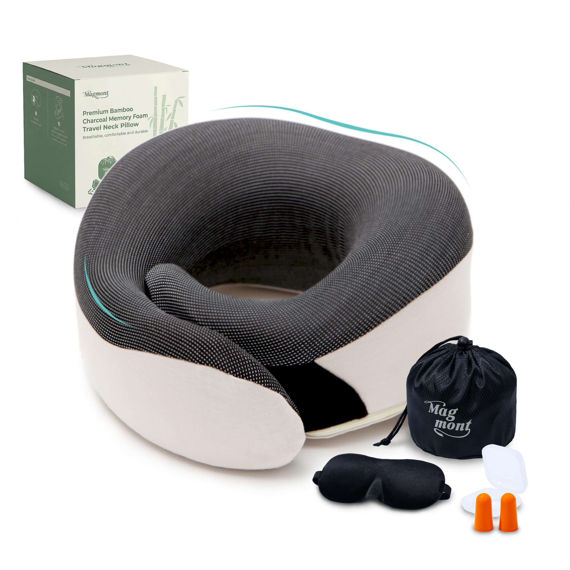 Magmont neck pillow provides ergonomic travel support for a relaxed neck during flights