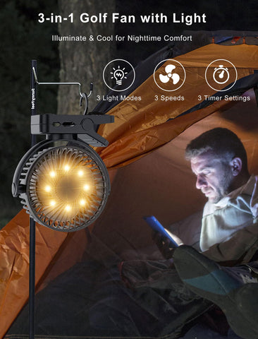 MAGOLFIN 360-degree adjustable head directs breeze precisely as needed