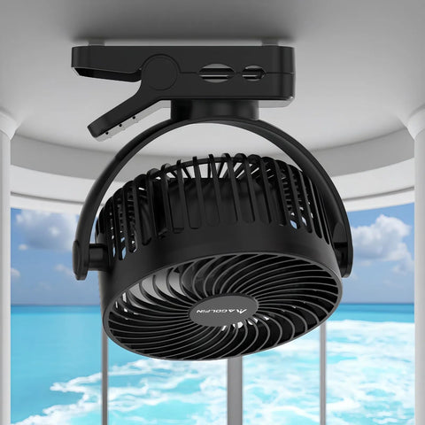MAGOLFIN magnetic cruise fan base securely attaches to cabin walls for stable cooling