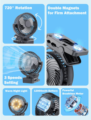 MAGOLFIN ultra-quiet motor delivers strong airflow with minimal noise