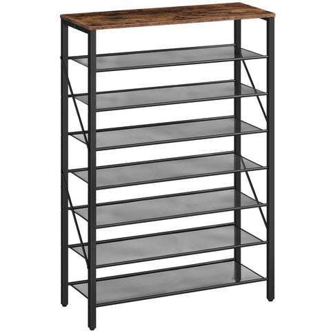 MAHANCRIS 8-tier closet shoe rack for efficient storage.
